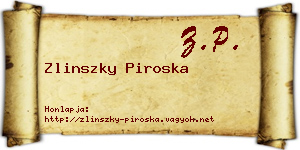 Zlinszky Piroska névjegykártya